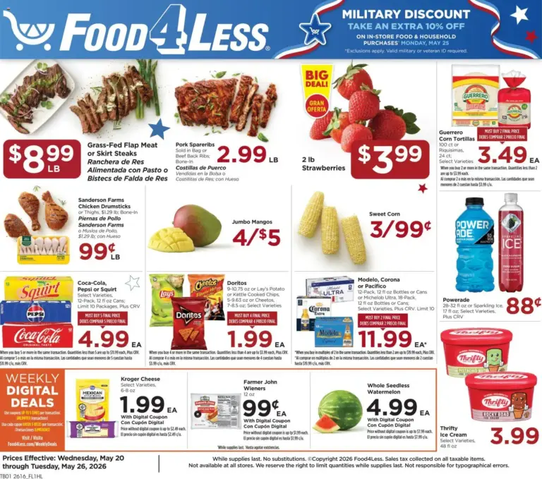 Food 4 Less Weekly Ad (05/20 - 05/26 2026) - Flyer