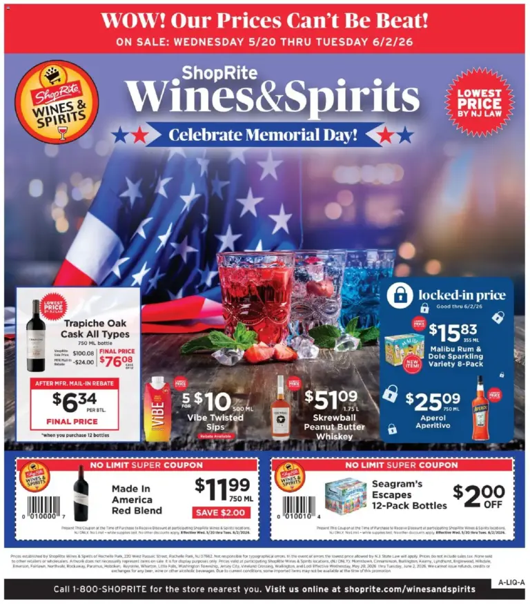ShopRite Wine & Spirits (05/20 - 06/02 2026) - Flyer