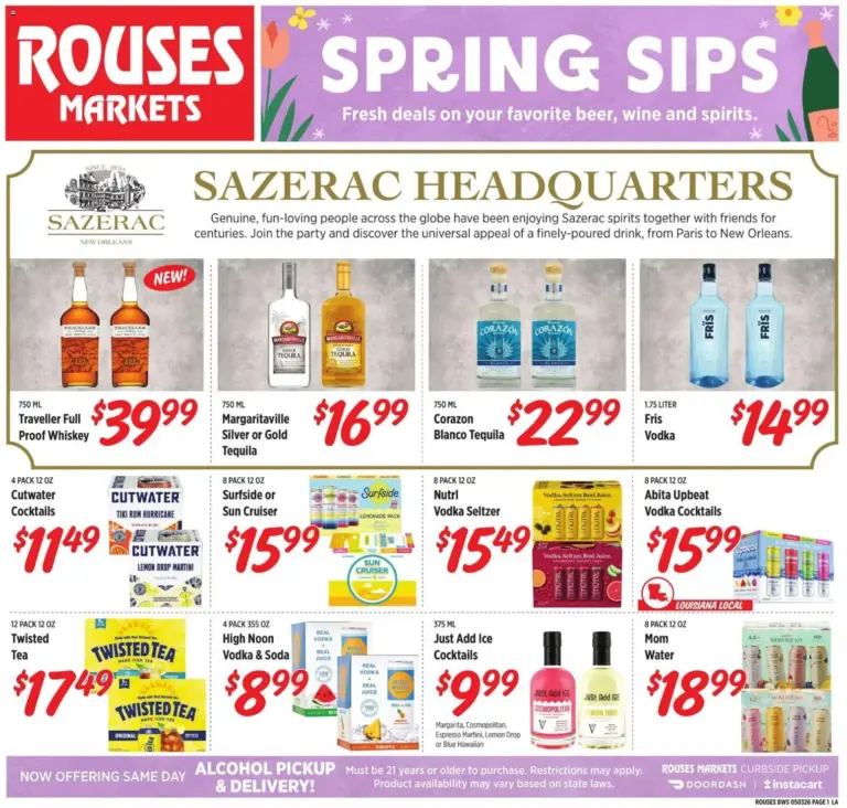 Rouses Monthly Alcohol Flyer (04/29 - 05/27 2026) - Flyer