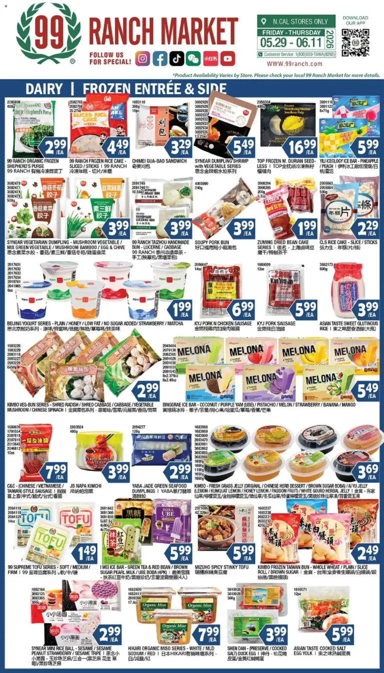 99 Ranch Market Dairy | Frozen Entree’ & Side (05/29 - 06/04 2026) - Flyer