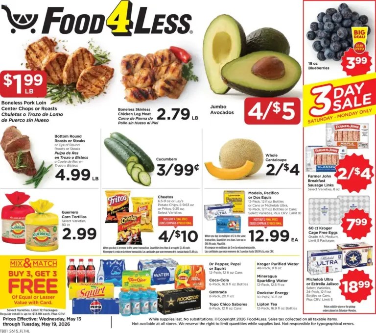 Food 4 Less Weekly Ad (05/13 - 05/19 2026) - Flyer
