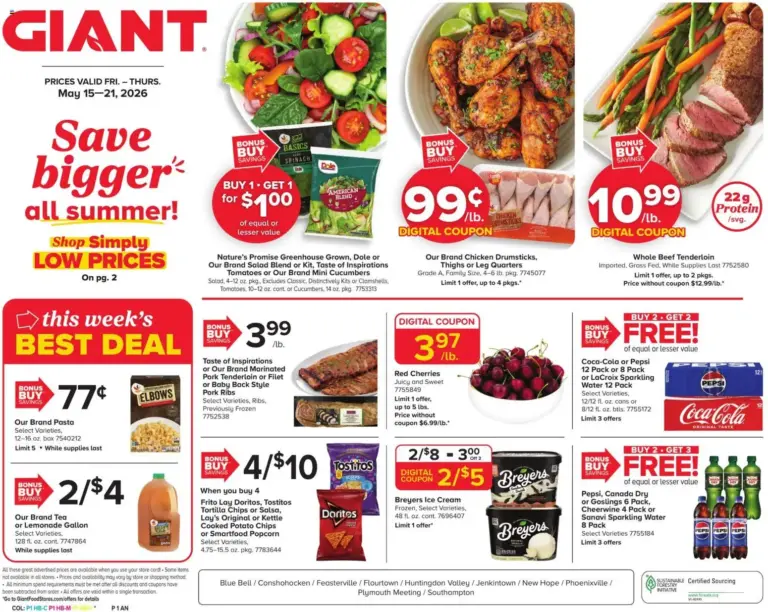 Giant Weekly Ad (05/15 - 05/21 2026) - Flyer
