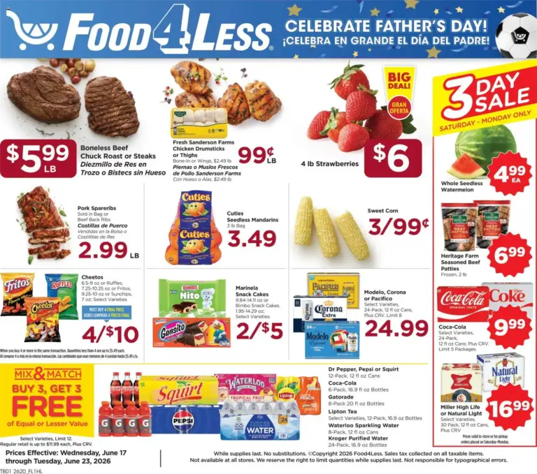 Food 4 Less Weekly Ad (06/17 - 06/23 2026) - Flyer