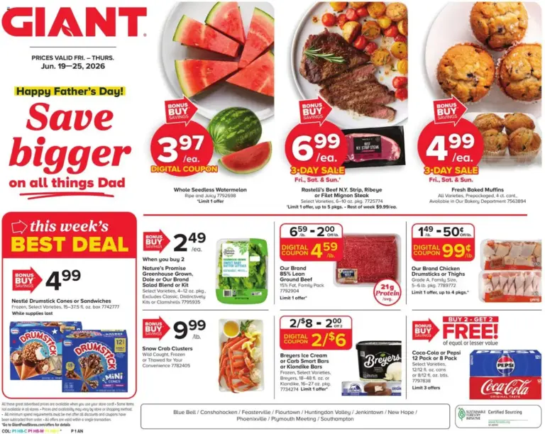 Giant Weekly Ad 06/19 - 06/25 2026
