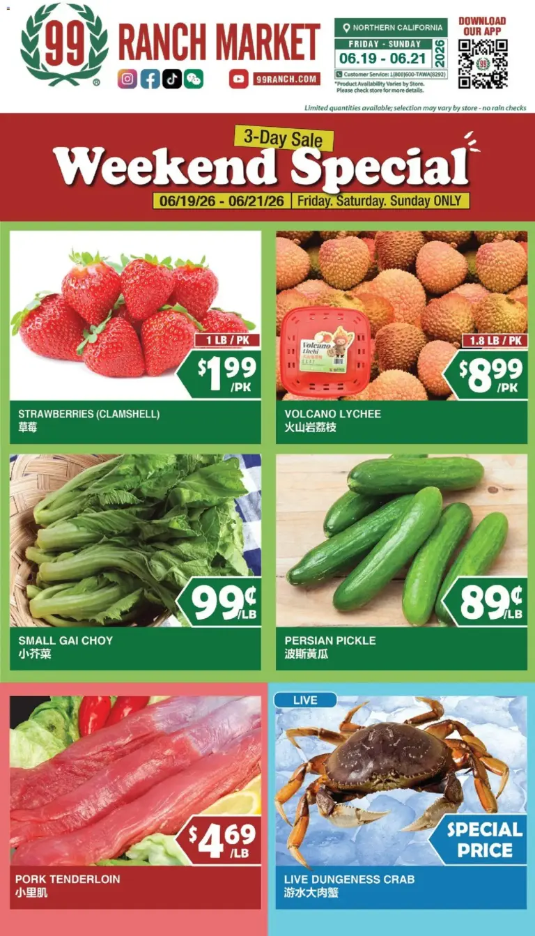 99 Ranch Market Weekend Special 06/19 06/25 2026
