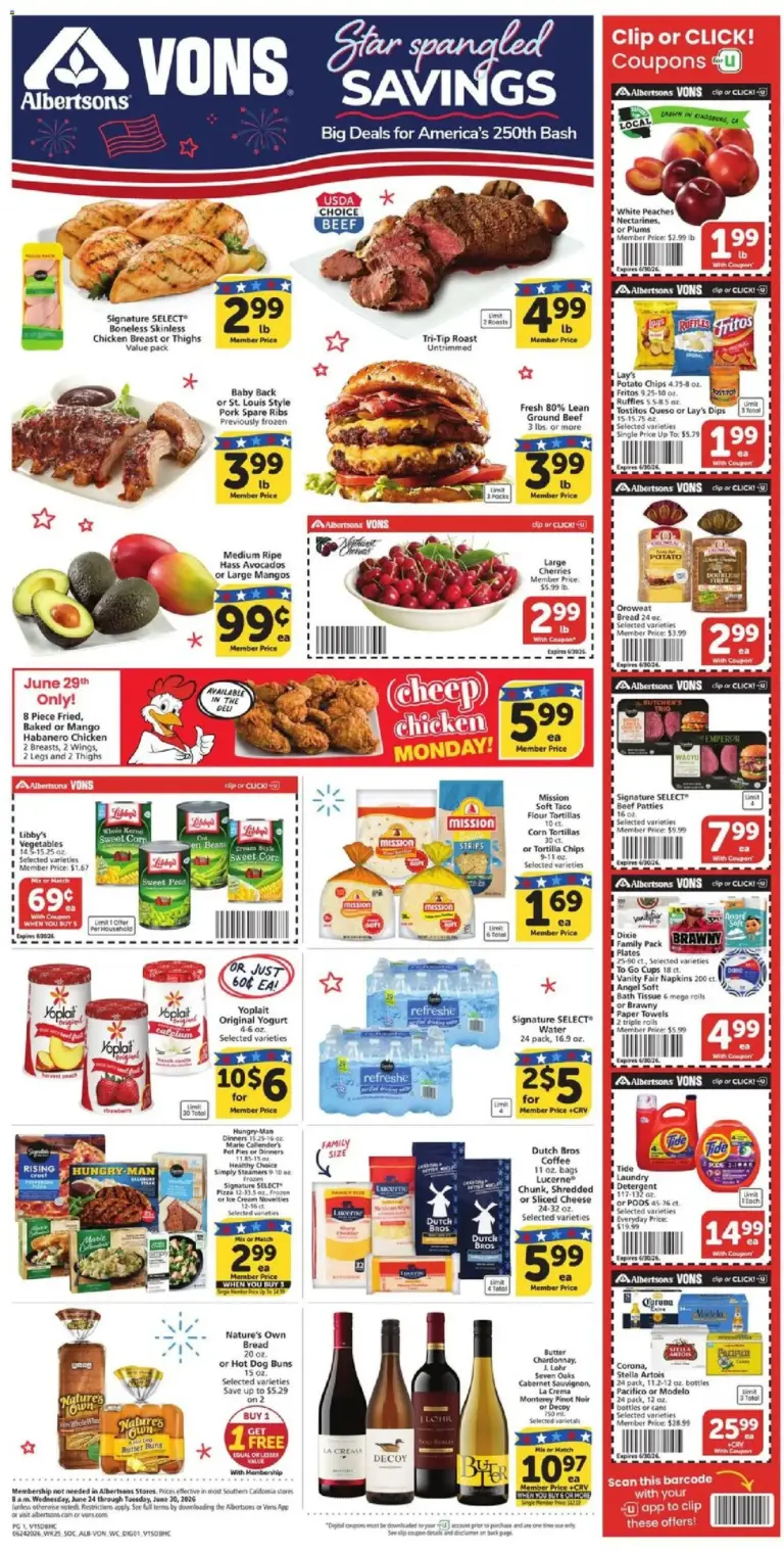 Vons Weekly Ad 06/24 06/30 2026