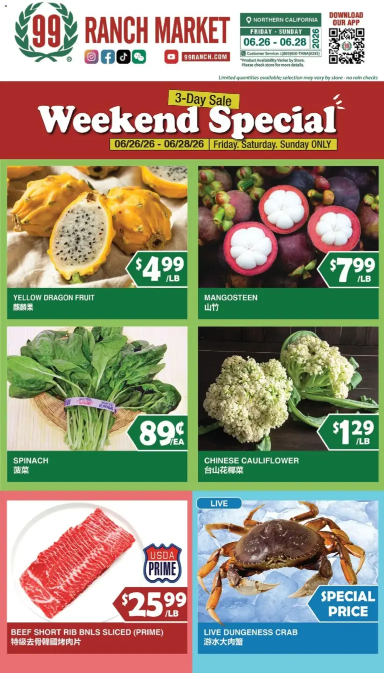 99 Ranch Market Weekend Special 06/26 07/02 2026