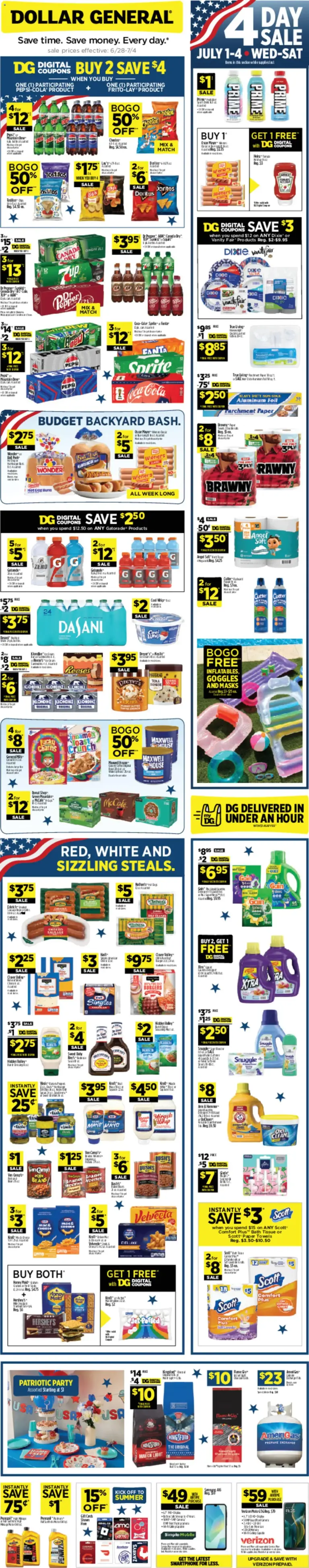 Dollar General Weekly Ad TX 06/28 07/04 2026