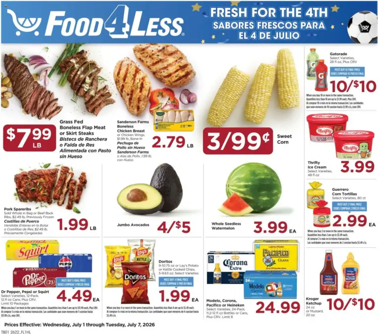 Food 4 Less Weekly Ad 07/01 07/07 2026
