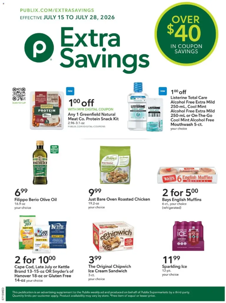 Publix Extra Savings 07/15 07/28 2026