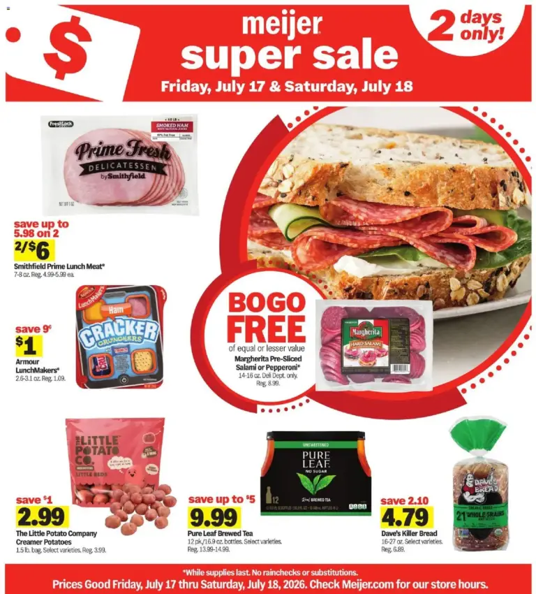 Meijer Super Sale 07/17 07/18 2026