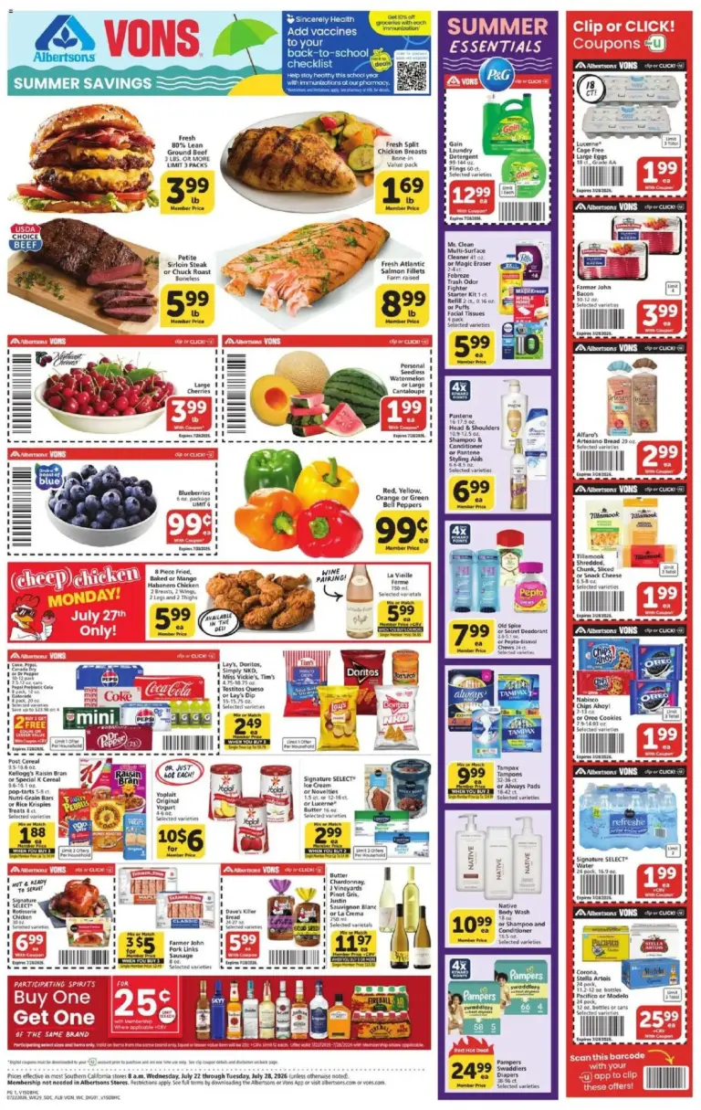 Vons Weekly Ad 07/22 07/28 2026