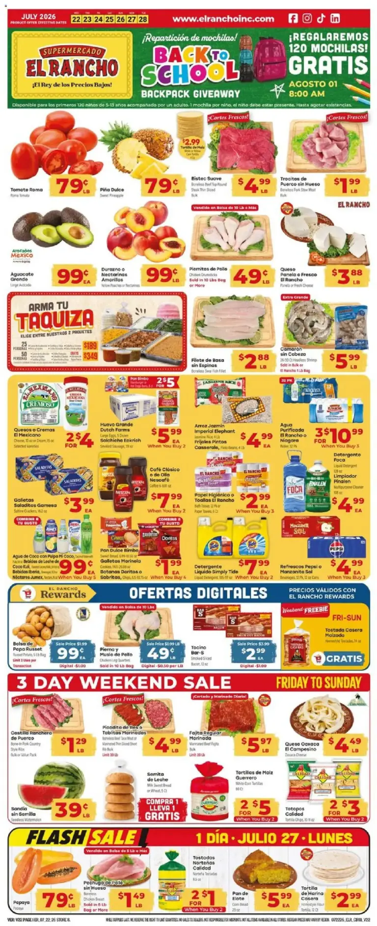 El Rancho Weekly Ad 07/22 07/28 2026