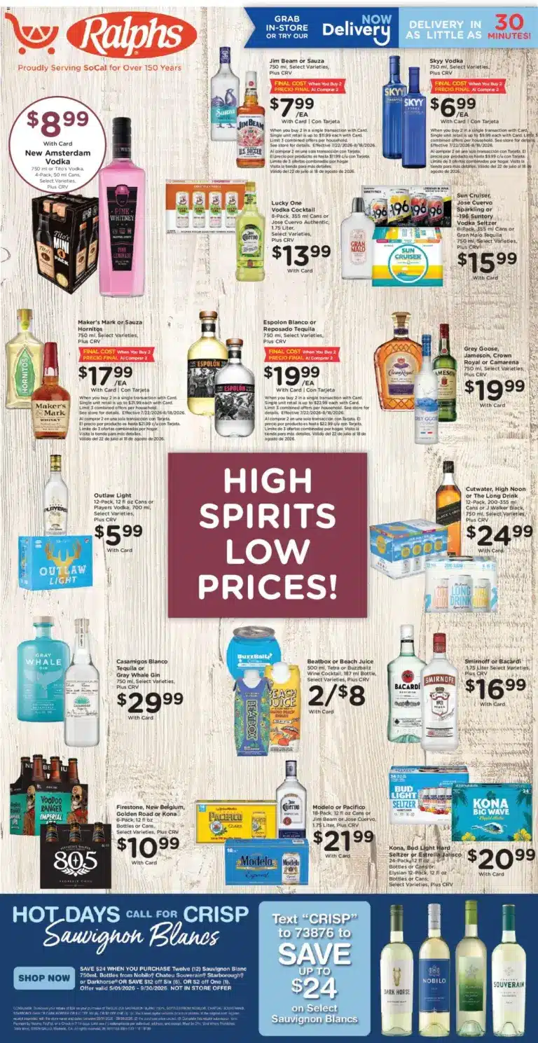 Ralphs Adult Beverage 07/22 07/28 2026