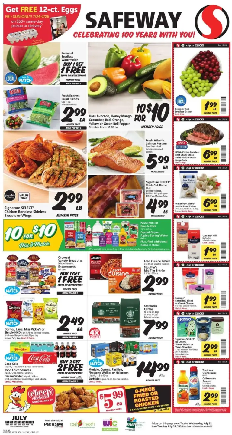 Safeway Weekly Ad 07/22 07/28 2026
