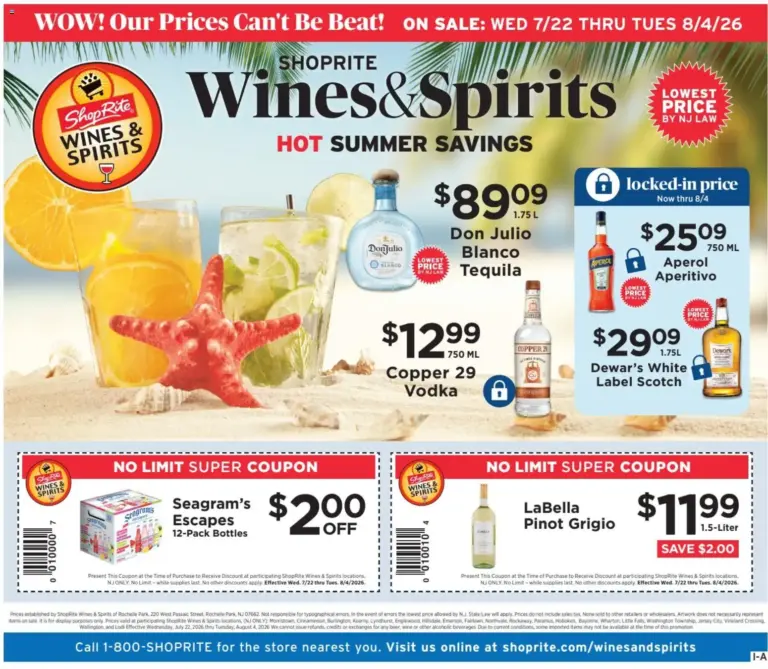 ShopRite Wine & Spirits 07/22 08/04 2026