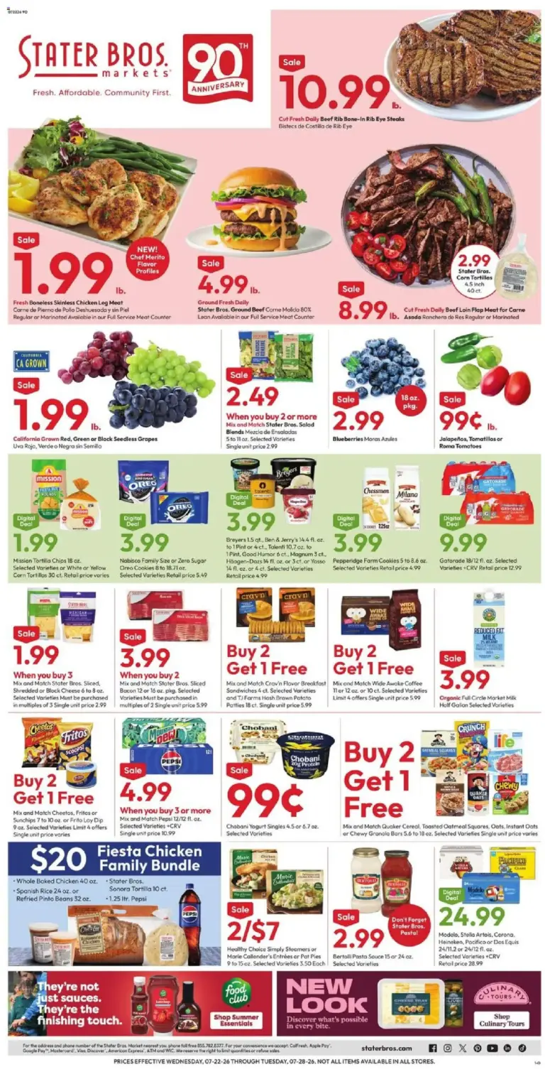 Stater Bros Weekly Ad 07/22/2026 Early Preview,