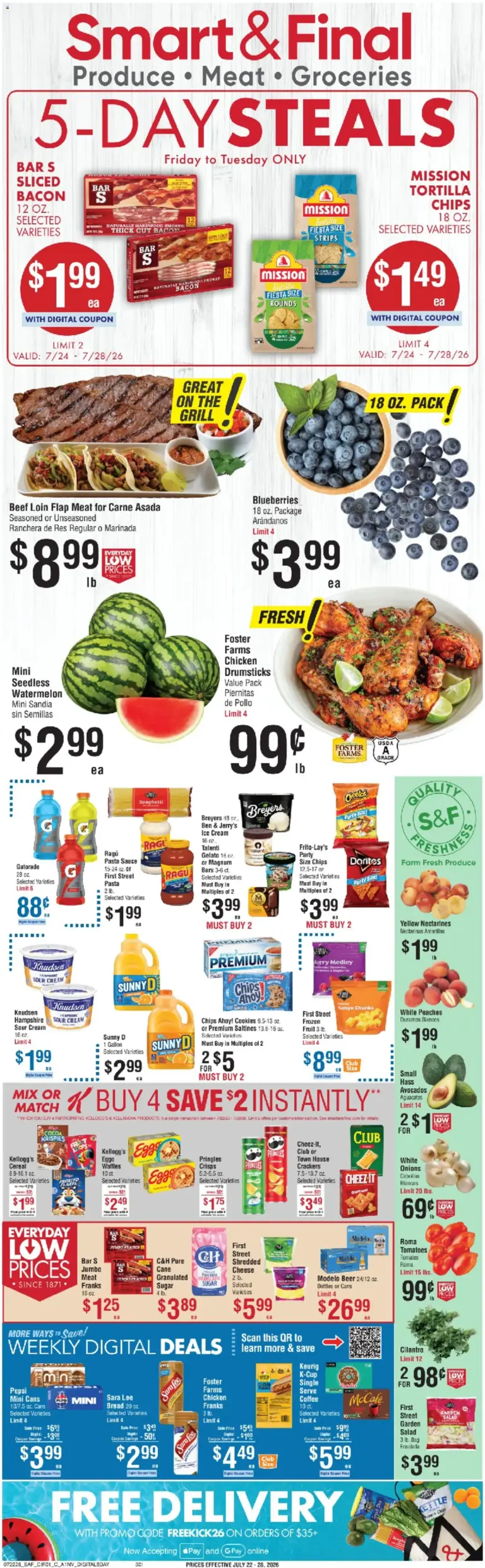 Smart & Final Weekly Ad 5 Day A1NV 07/24 07/28 2026