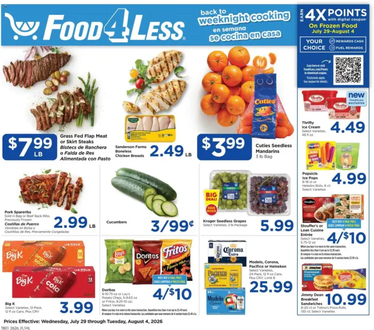 Food 4 Less Weekly Ad 07/29 08/04 2026