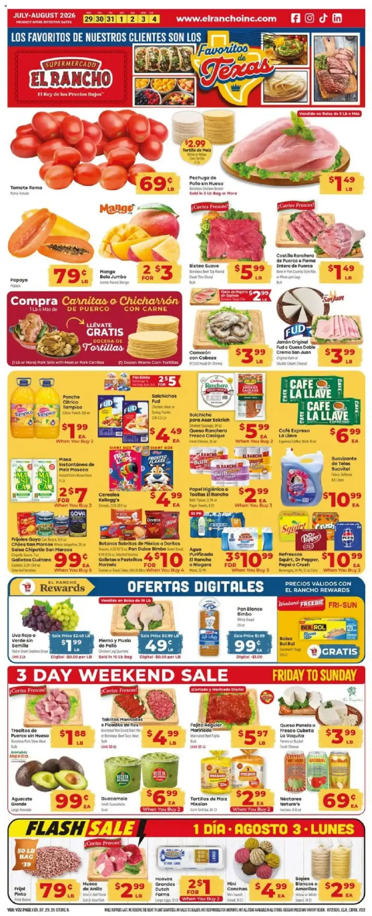 El Rancho Weekly Ad 07/29 08/04 2026