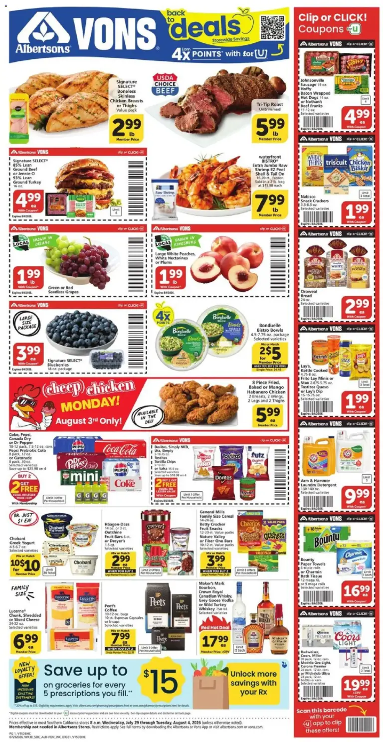 Vons Weekly Ad 07/29 08/04 2026