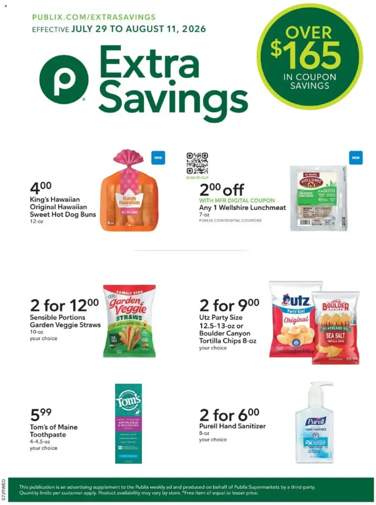 Publix Extra Savings 07/29 08/11 2026