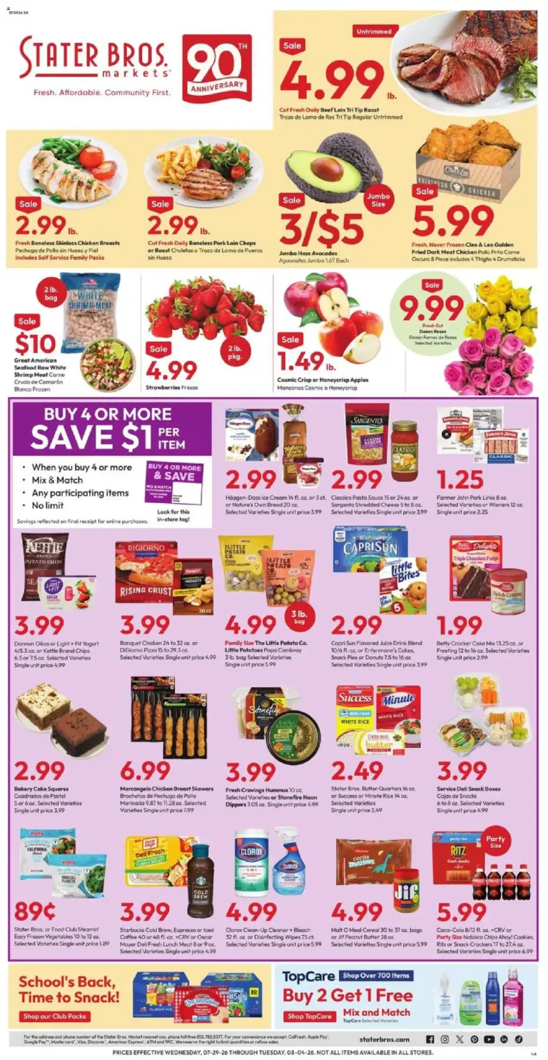 Stater Bros Weekly Ad 07/29 08/04 2026