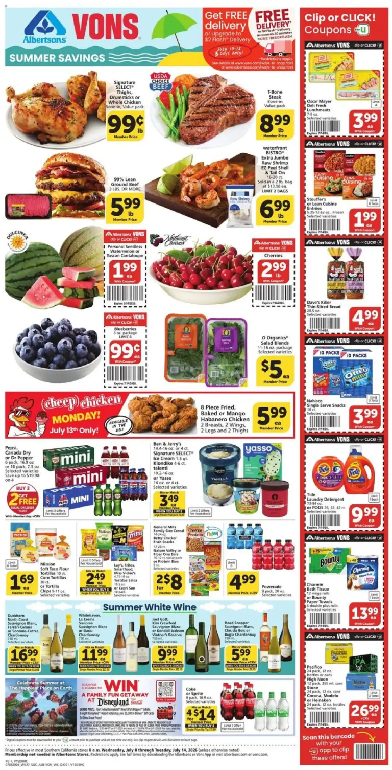 Vons Weekly Ad 07/08 07/14 2026