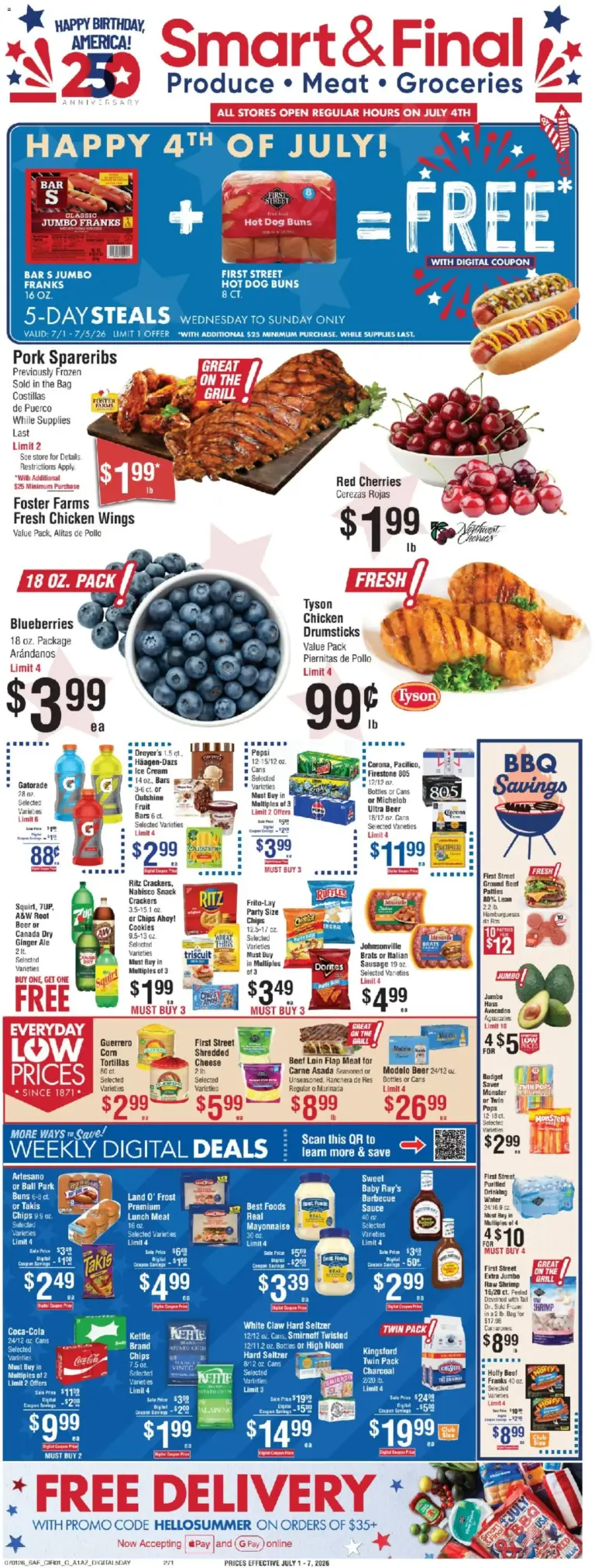 Smart & Final Weekly Ad 5 Day A1AZ 07/01 07/05 2026