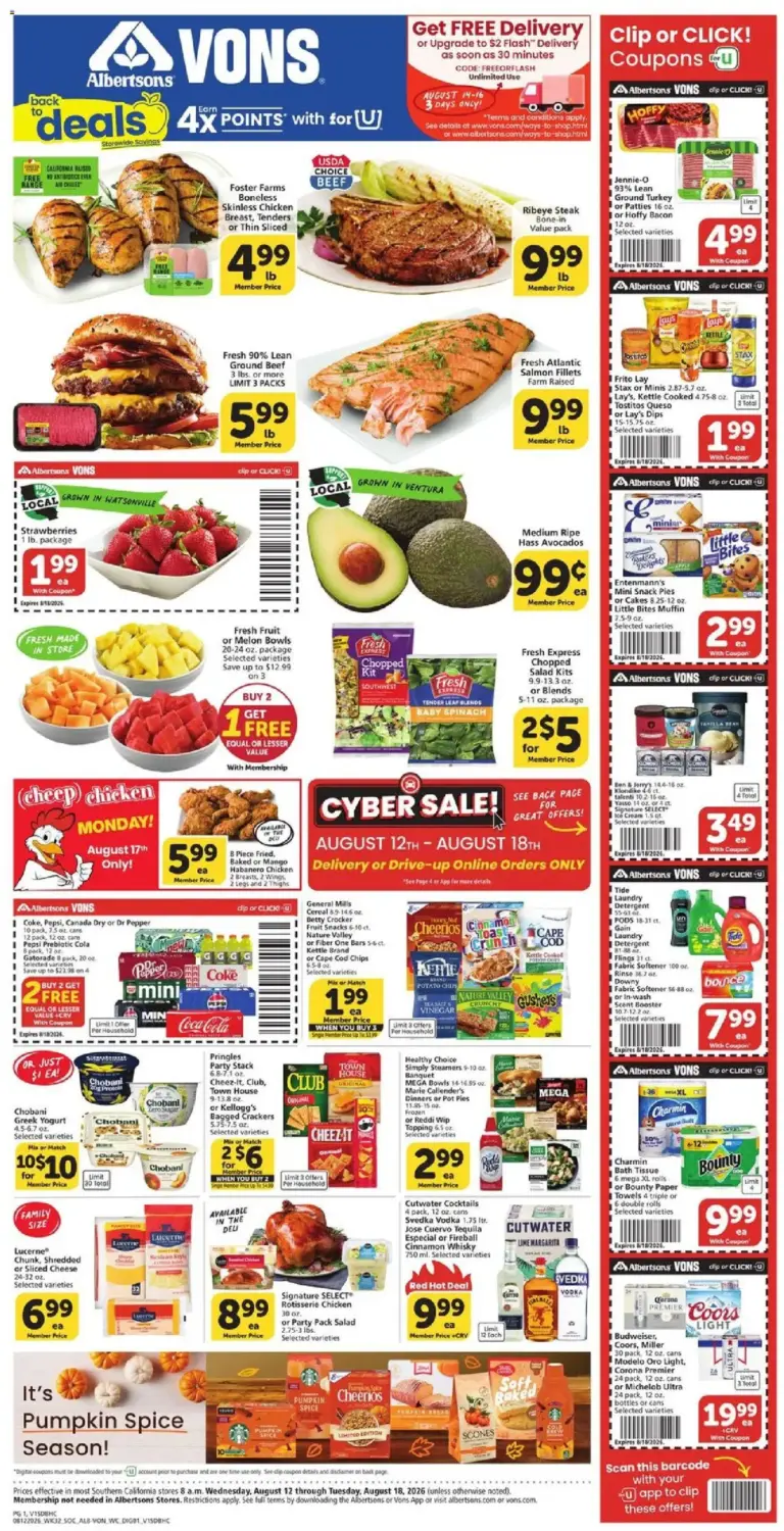 Vons Weekly Ad 08/12 08/18 2026