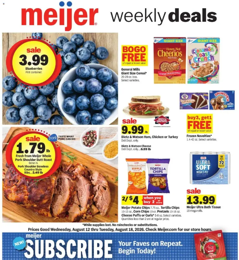 Meijer Weekly Ad - MI 08/12 - 08/18 2026