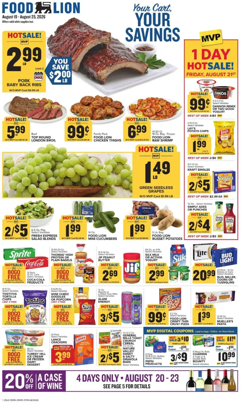 Food Lion Weekly Ad 08/19 - 08/25 2026