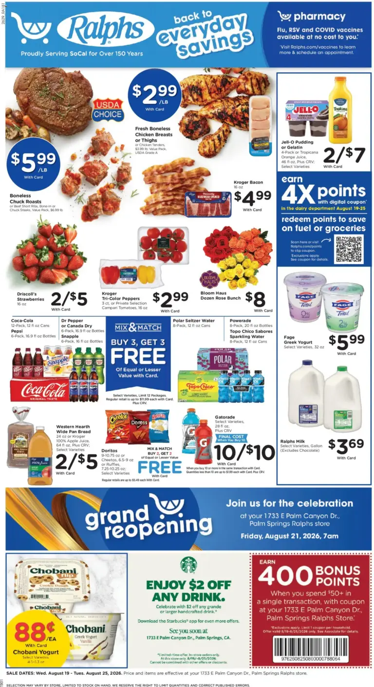 Ralphs Weekly Ad 08/19 - 08/25 2026