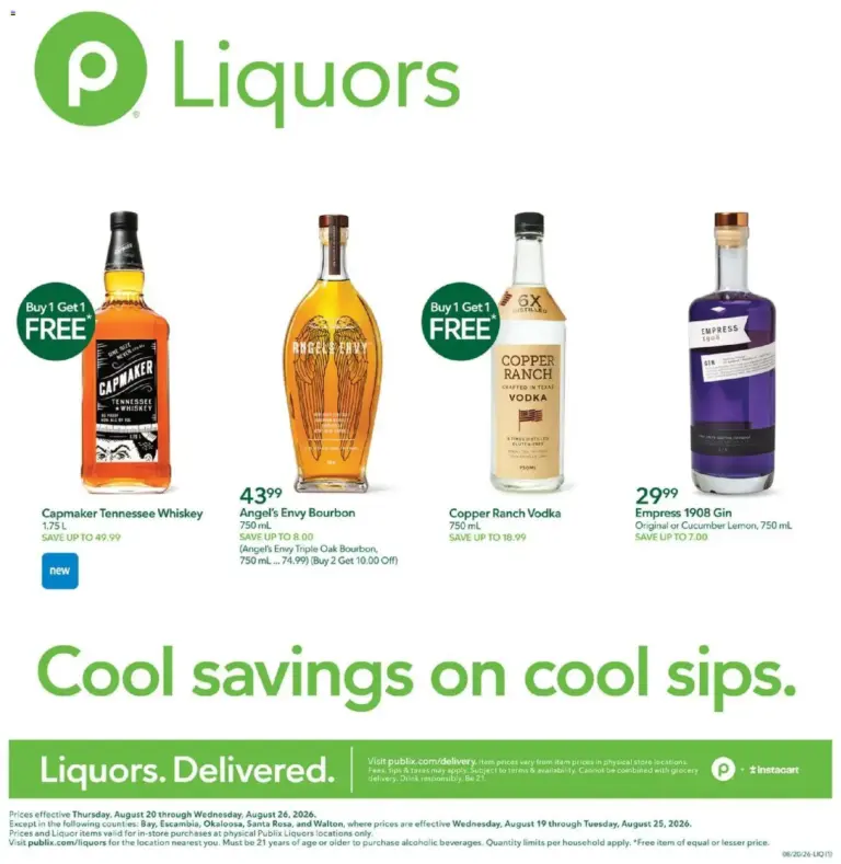 Publix Liquor Ad 08/20 - 08/26 2026