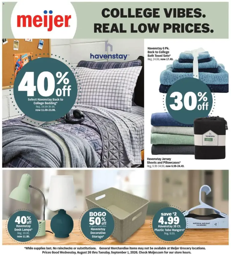 Meijer College Vibes Real Low Prices. 08/26 - 09/01 2026
