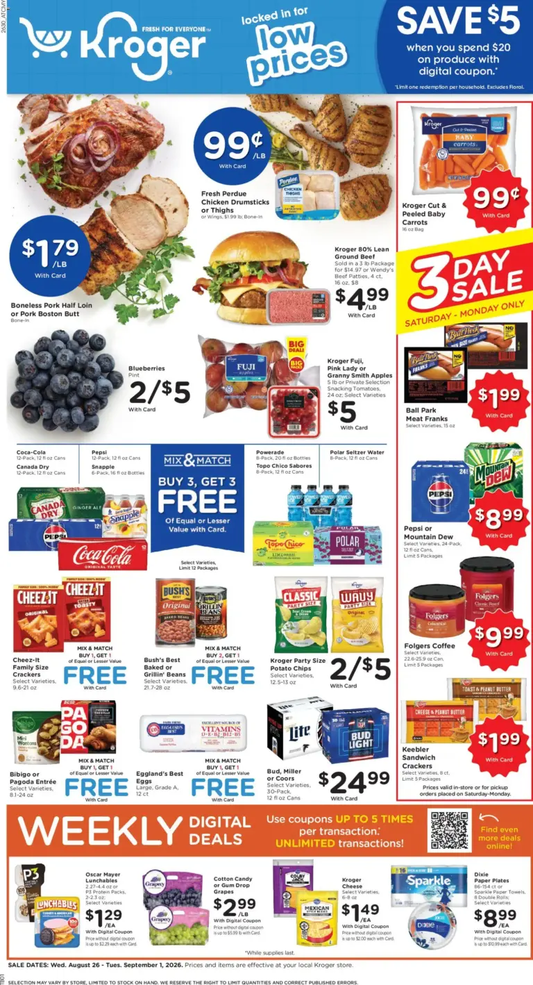 Kroger Weekly Ad 08/26 - 09/01 2026