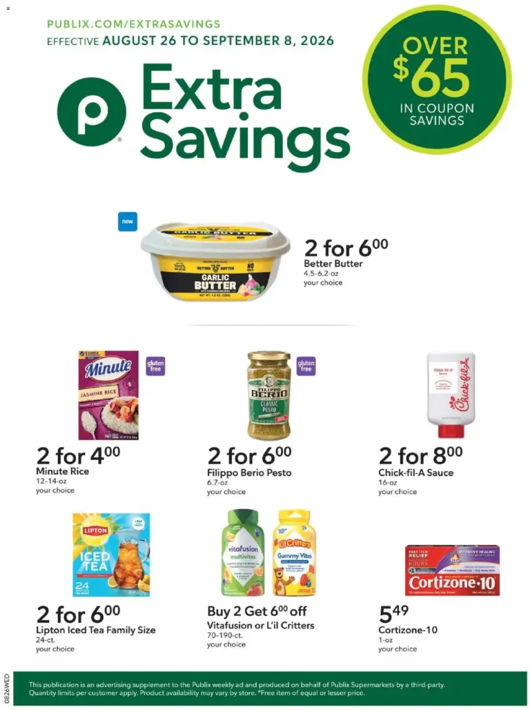 Publix Extra Savings 08/26 - 09/08 2026