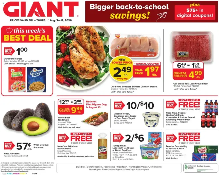 Giant Weekly Ad 08/07 08/13 2026