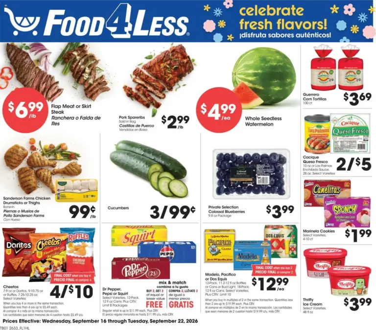 Food 4 Less Weekly Ad 09/16 - 09/22 2026