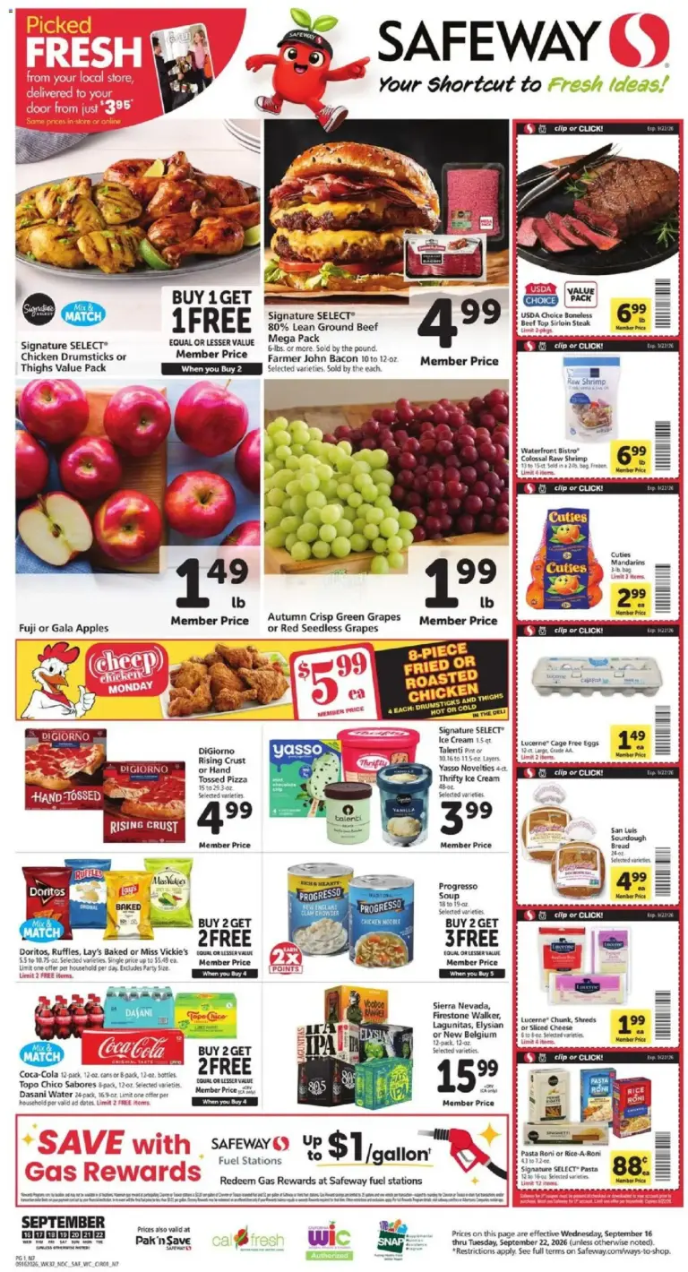 Safeway Weekly Ad 09/16 - 09/22 2026