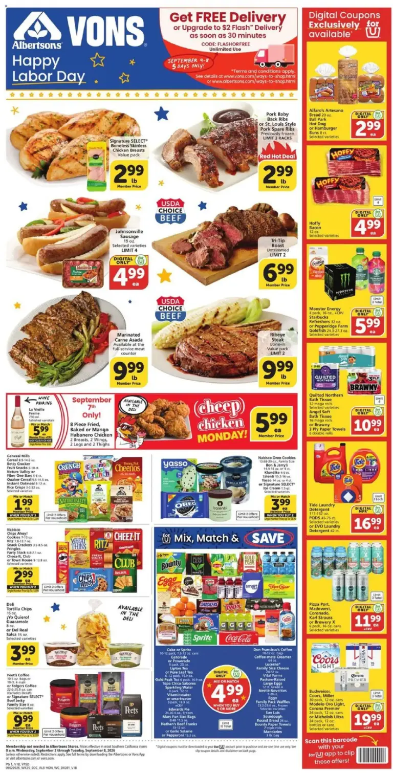 Vons Weekly Ad 09/02 - 09/08 2026