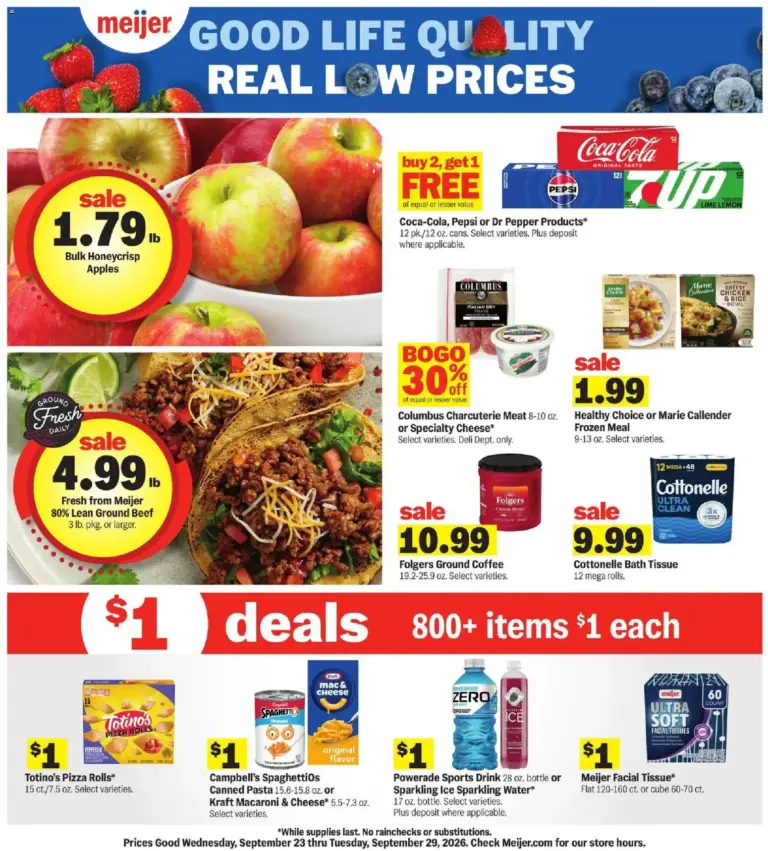 Meijer Weekly Ad - MI 09/23 - 09/29 2026