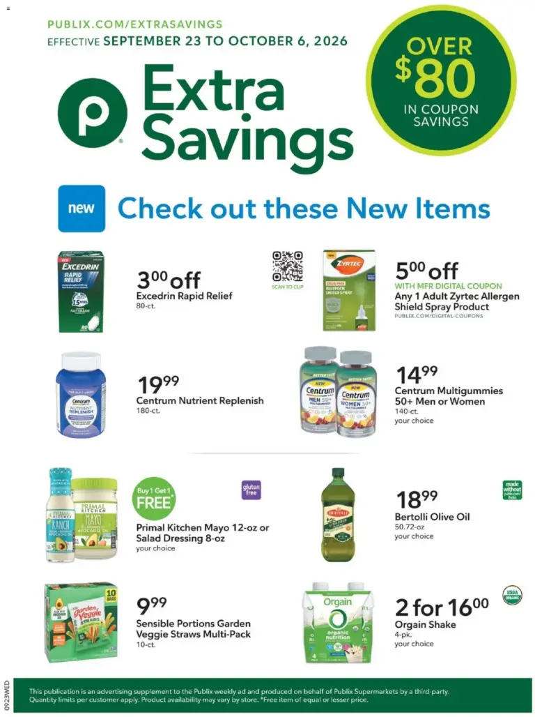 Publix Extra Savings 09/23 - 10/06 2026
