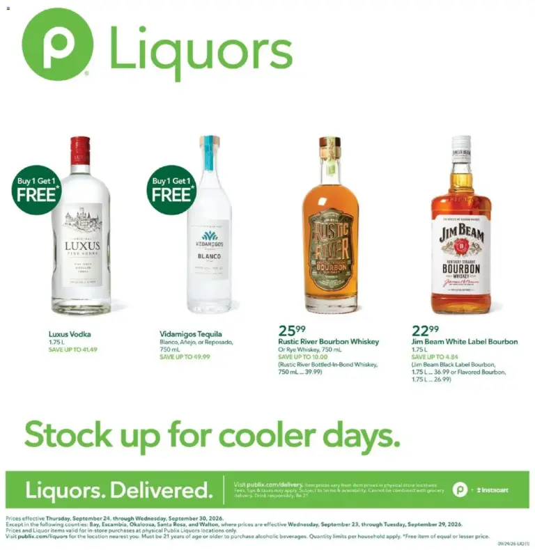 Publix Liquor Ad 09/24 - 09/30 2026