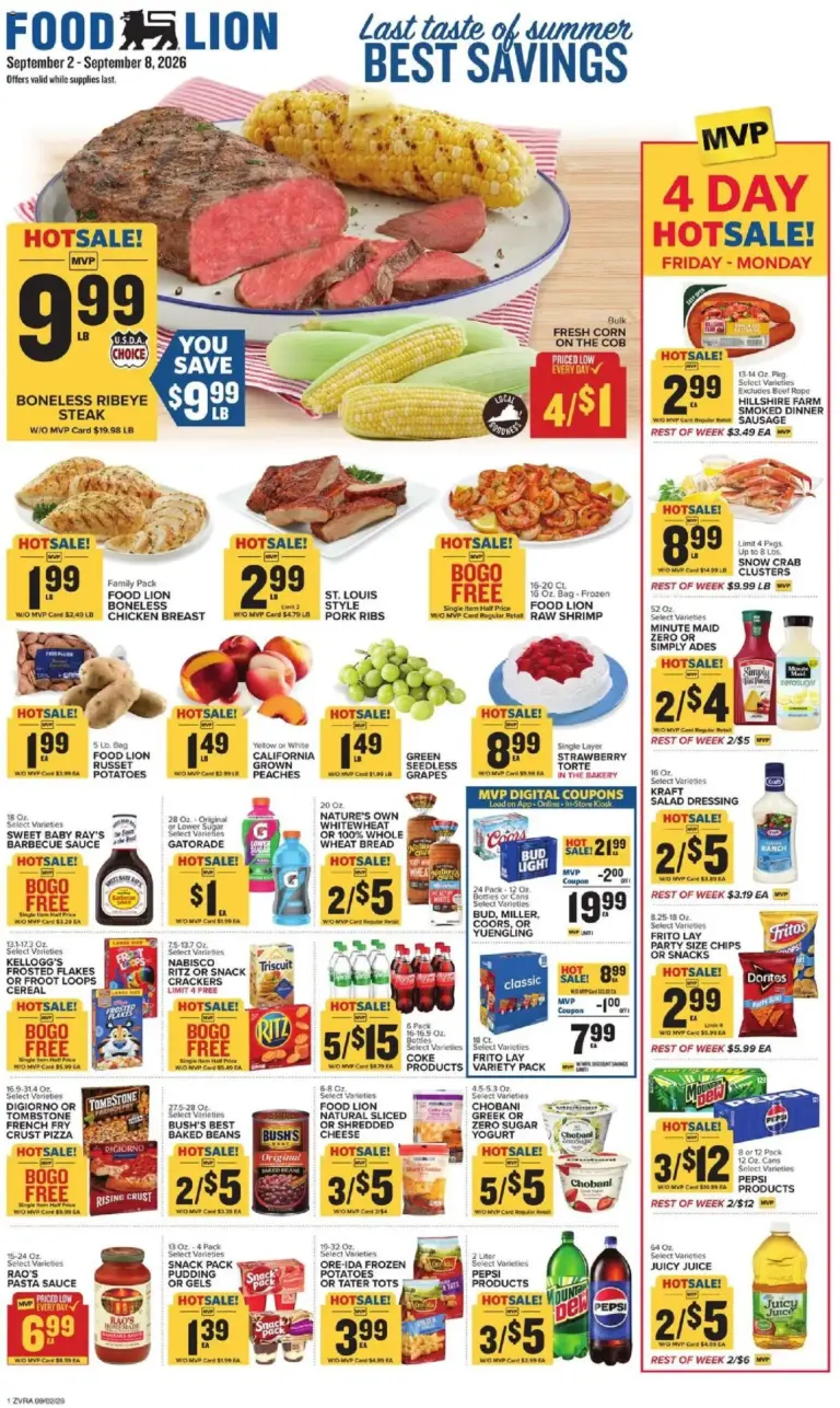 Food Lion Weekly Ad 09/02 - 09/08 2026