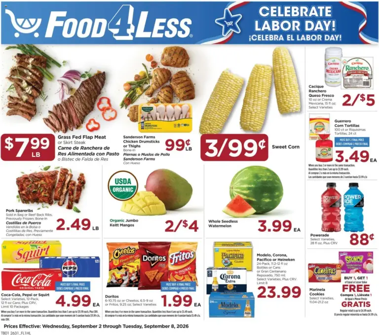 Food 4 Less Weekly Ad 09/02 - 09/08 2026