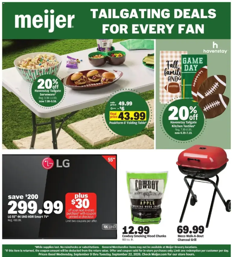 Meijer Tailgating Deals For Every Fan 09/09 - 09/15 2026