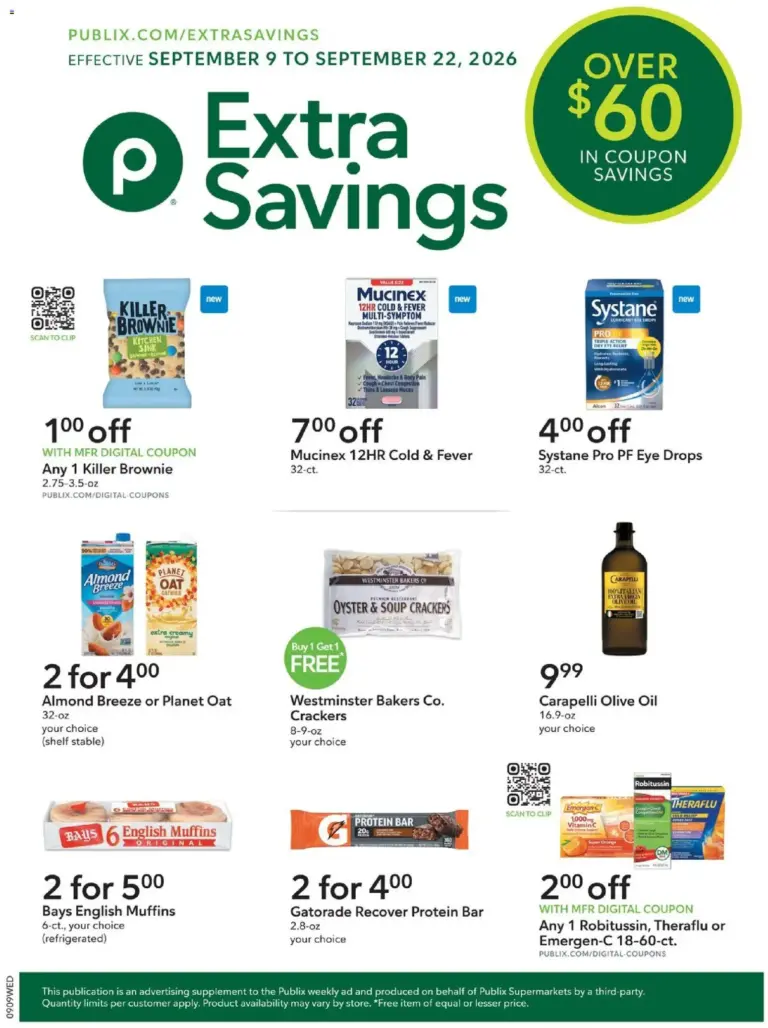 Publix Extra Savings 09/09 - 09/22 2026