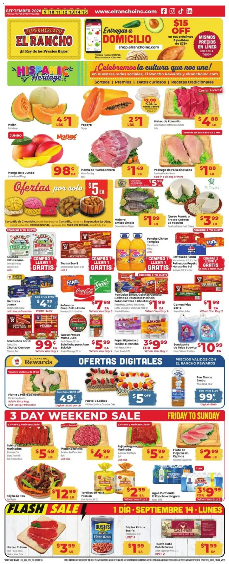 El Rancho Weekly Ad 09/09 - 09/15 2026