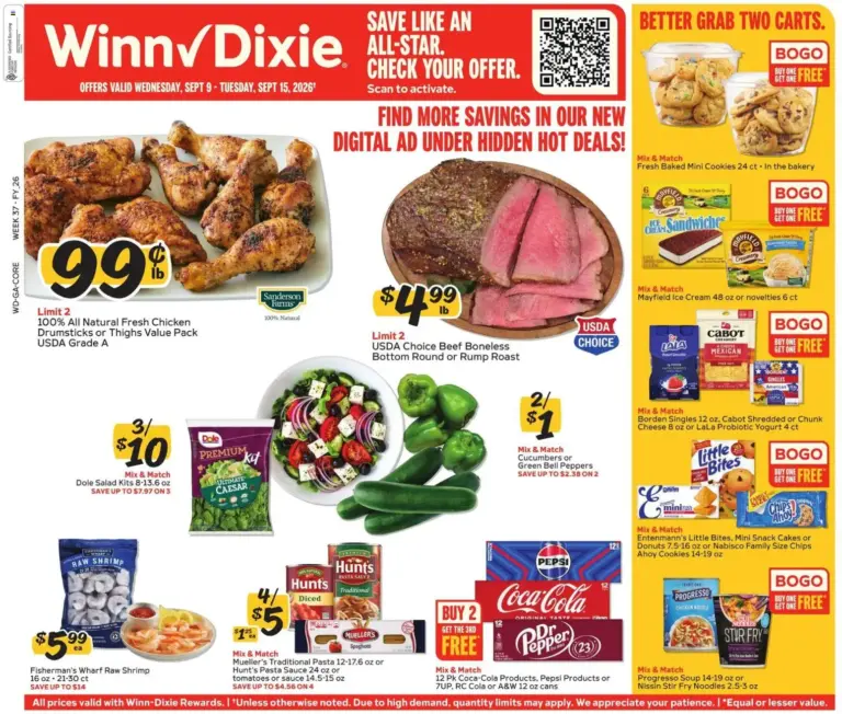 Winn Dixie Weekly Ad 09/09 - 09/15 2026